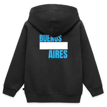 Buenos Aires Bucket Hat Buenos Aires Fisherman's Hat - Kids Premium Organic Zip-up Hoodie - black - Back - AI Model Kid Male (0cm)