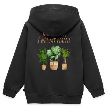 Planter - Sweat Premium à capuche zippé enfant bio - noir - Dos - AI Model Kid Male (0cm)