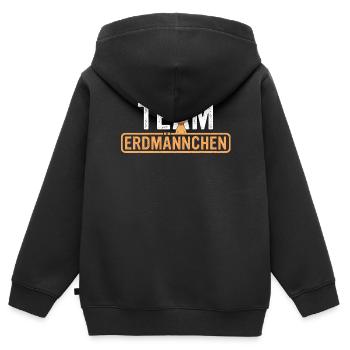 Erdmännchen Scharrtier Tier - Kinder Premium Organic Zip Hoodie - Schwarz - Hinten - AI Model Kid Male (0cm)