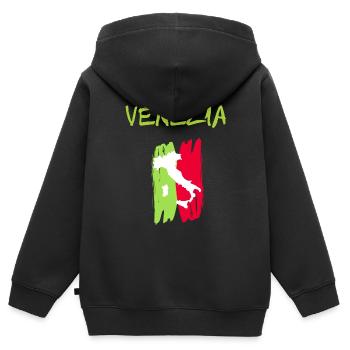 Venezia Souvenir Venice Souvenir - Kids Premium Organic Zip-up Hoodie - black - Back - AI Model Kid Male (0cm)