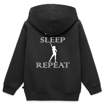 Dancing Dance Music - Kinder Premium Organic Zip Hoodie - Schwarz - Hinten - AI Model Kid Male (0cm)