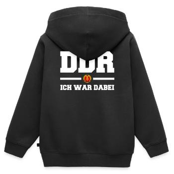 Allemagne de l’Est Ossi de l’Est RDA Patrie Bloc de l’Est - Sweat Premium à capuche zippé enfant bio - noir - Dos - AI Model Kid Male (0cm)