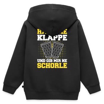 Pfalz Pfälzer Rheinland Pfalz Schorle - Kinder Premium Organic Zip Hoodie - Schwarz - Hinten - AI Model Kid Male (0cm)