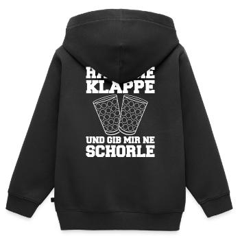 Pfalz Pfälzer Rheinland Pfalz Schorle - Kinder Premium Organic Zip Hoodie - Schwarz - Hinten - AI Model Kid Male (0cm)