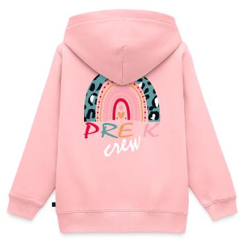 Pre K Crew-Geschenk - Kinder Premium Organic Zip Hoodie - Rosa - Hinten - AI Model Kid Female (0cm)
