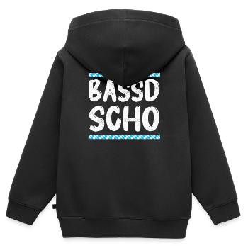 Freistaat Bayern Bayrisch - Kinder Premium Organic Zip Hoodie - Schwarz - Hinten - AI Model Kid Male (0cm)
