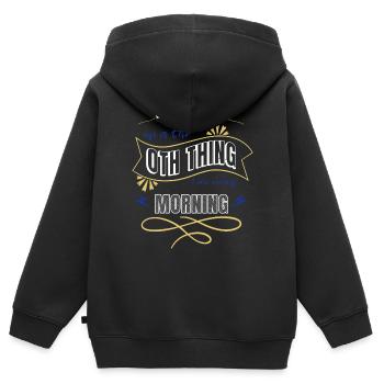 computers programming language present idea - Kinder Premium Organic Zip Hoodie - Schwarz - Hinten - AI Model Kid Male (0cm)