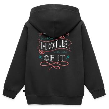 present idea statement art spaceship awesome - Kinder Premium Organic Zip Hoodie - Schwarz - Hinten - AI Model Kid Male (0cm)