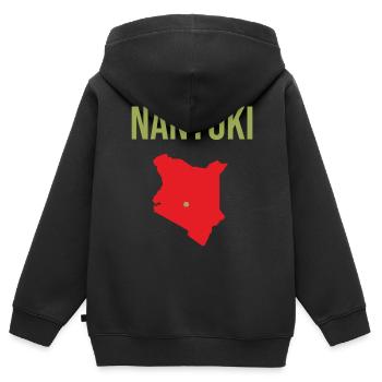 Nanyuki - Sweat Premium à capuche zippé enfant bio - noir - Dos - AI Model Kid Male (0cm)