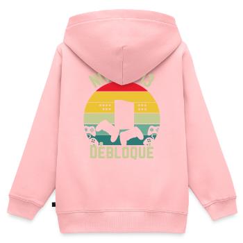 Level 13 freigeschaltet - Kinder Premium Organic Zip Hoodie - Rosa - Hinten - AI Model Kid Female (0cm)