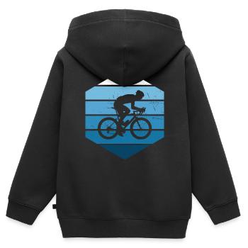 Women's Road Bike Road Cycling Road Bike Road Bike - Kids Premium Organic Zip-up Hoodie - black - Back - AI Model Kid Male (0cm)