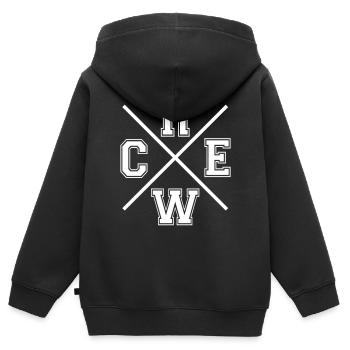 Équipage - Sweat Premium à capuche zippé enfant bio - noir - Dos - AI Model Kid Male (0cm)