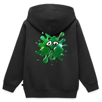 Kranker Schleim - Kinder Premium Organic Zip Hoodie - Schwarz - Hinten - AI Model Kid Male (0cm)
