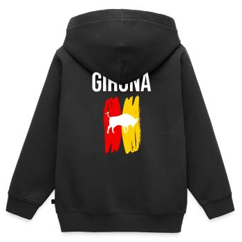 Girona Souvenir - Kids Premium Organic Zip-up Hoodie - black - Back - AI Model Kid Male (0cm)