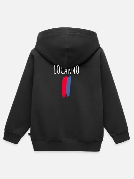 Locarno - Kinder Premium Organic Zip Hoodie - Schwarz