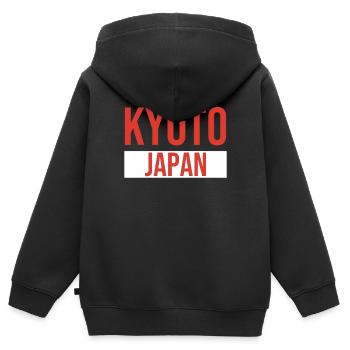 Kyoto T-Shirt. - Kids Premium Organic Zip-up Hoodie - black - Back - AI Model Kid Male (0cm)