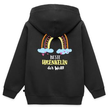 Ur Enkelin Urenkelin Mädchen Enkeltochter - Kinder Premium Organic Zip Hoodie - Schwarz - Hinten - AI Model Kid Male (0cm)