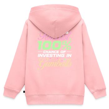 Today's Forecast 100% Chance Of Investing In - Kinder Premium Organic Zip Hoodie - Rosa - Hinten - AI Model Kid Female (0cm)