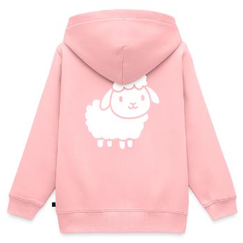 Lamb - Kids Premium Organic Zip-up Hoodie - rose - Back - AI Model Kid Female (0cm)