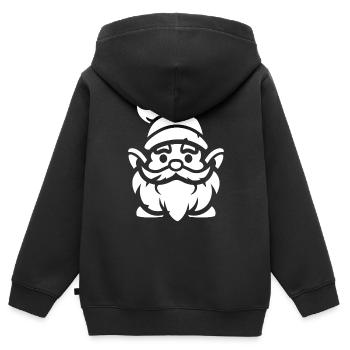 nain - Sweat Premium à capuche zippé enfant bio - noir - Dos - AI Model Kid Male (0cm)