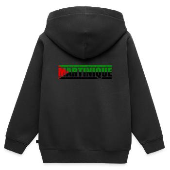 Martinique - Kinder Premium Organic Zip Hoodie - Schwarz - Hinten - AI Model Kid Male (0cm)