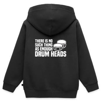 Tenor Schlagzeuger - Kinder Premium Organic Zip Hoodie - Schwarz - Hinten - AI Model Kid Male (0cm)