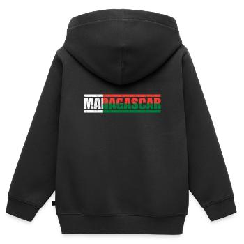 Madagaskar - Kinder Premium Organic Zip Hoodie - Schwarz - Hinten - AI Model Kid Male (0cm)