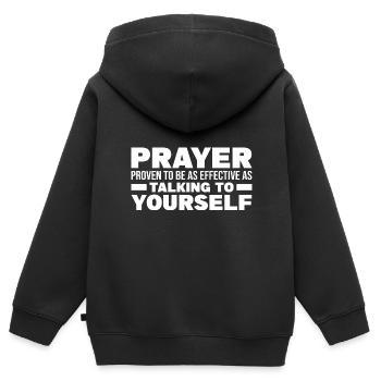 Atheismus Wissenschaft - Kinder Premium Organic Zip Hoodie - Schwarz - Hinten - AI Model Kid Male (0cm)