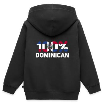Dominikanische Republik - Kinder Premium Organic Zip Hoodie - Schwarz - Hinten - AI Model Kid Male (0cm)