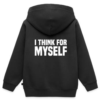 Atheismus Skeptiker Atheisten Atheist Wissenschaft - Kinder Premium Organic Zip Hoodie - Schwarz - Hinten - AI Model Kid Male (0cm)