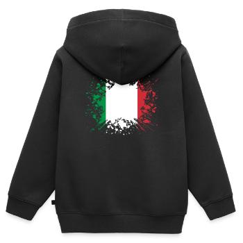 home country roots roots love Italy png - Kids Premium Organic Zip-up Hoodie - black - Back - AI Model Kid Male (0cm)