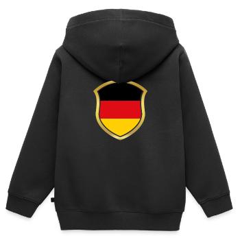 Weltmeister Champion 2018 wm team Deutschland png - Kinder Premium Organic Zip Hoodie - Schwarz - Hinten - AI Model Kid Male (0cm)