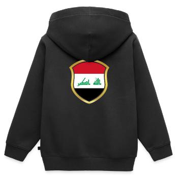 Weltmeister Champion 2018 wm team Irak png - Kinder Premium Organic Zip Hoodie - Schwarz - Hinten - AI Model Kid Male (0cm)