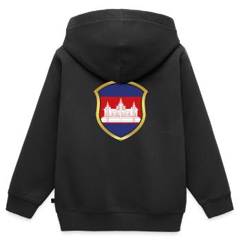 Weltmeister Champion 2018 wm team Kambodscha png - Kinder Premium Organic Zip Hoodie - Schwarz - Hinten - AI Model Kid Male (0cm)