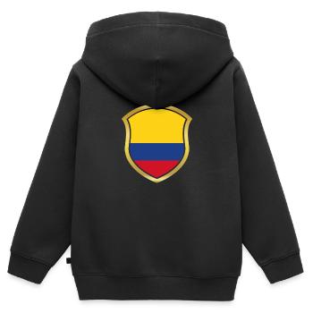 Weltmeister Champion 2018 wm team Kolumbien png - Kinder Premium Organic Zip Hoodie - Schwarz - Hinten - AI Model Kid Male (0cm)