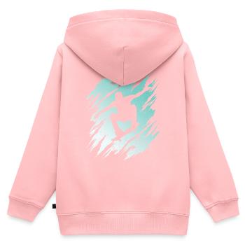 Skateboarding Stunt Skateboard Tricks Skater - Kinder Premium Organic Zip Hoodie - Rosa - Hinten - AI Model Kid Female (0cm)