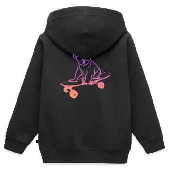 Skateboarding Koala Skaten Skateboard Skater - Kinder Premium Organic Zip Hoodie - Schwarz - Hinten - AI Model Kid Male (0cm)