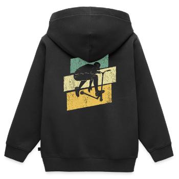 Scooter Tricks Scooter électrique Stunt Scooter - Sweat Premium à capuche zippé enfant bio - noir - Dos - AI Model Kid Male (0cm)