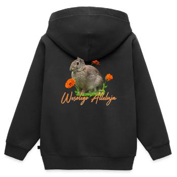 Wesolego Alleluja Frohe Ostern - Kinder Premium Organic Zip Hoodie - Schwarz - Hinten - AI Model Kid Male (0cm)
