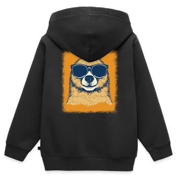 birthday present idea sayings funny sloth joke - Kids Premium Organic Zip-up Hoodie - black - Back - AI Model Kid Male (0cm)