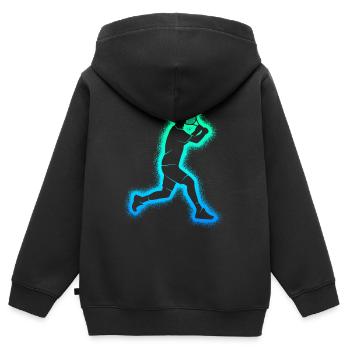 Joueurs de tennis Enfants Joueurs de tennis Garçons - Sweat Premium à capuche zippé enfant bio - noir - Dos - AI Model Kid Male (0cm)
