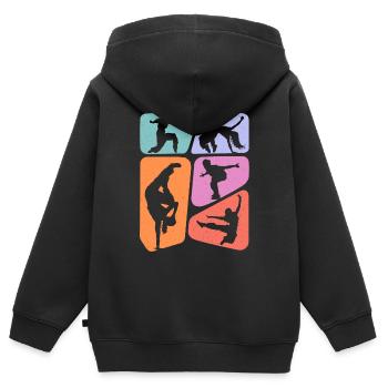 Breakdance Breakdancer Kinder Mädchen Breakdancing - Kinder Premium Organic Zip Hoodie - Schwarz - Hinten - AI Model Kid Male (0cm)