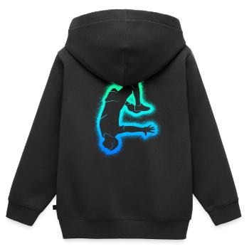 Parkour Running Freerunning Men Freerunner - Kids Premium Organic Zip-up Hoodie - black - Back - AI Model Kid Male (0cm)