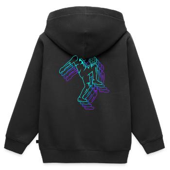 Soccer Soccer Players Retro Soccer Players Boys - Kids Premium Organic Zip-up Hoodie - black - Back - AI Model Kid Male (0cm)