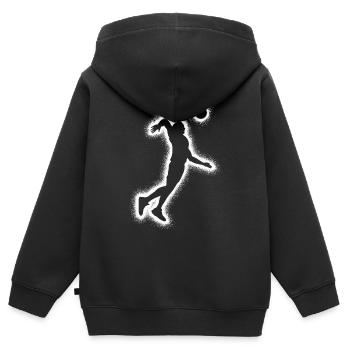 Volley-ball Joueurs de volley-ball Garçons Joueurs de volley-ball - Sweat Premium à capuche zippé enfant bio - noir - Dos - AI Model Kid Male (0cm)