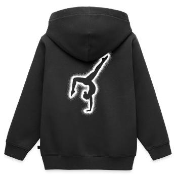 Gymnast Gymnastics Handstand Girls Kids Gymnastics - Kids Premium Organic Zip-up Hoodie - black - Back - AI Model Kid Male (0cm)