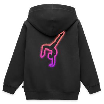 Gymnast Gymnastics Handstand Women Gymnastics Girls - Kids Premium Organic Zip-up Hoodie - black - Back - AI Model Kid Male (0cm)
