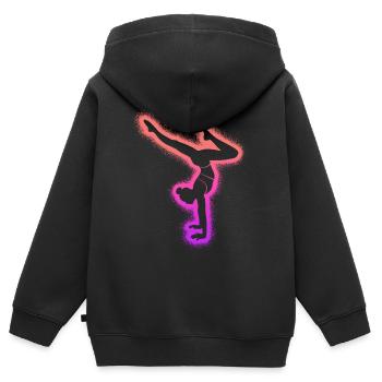 Gymnast Gymnastics Handstand Ladies Girls Gymnastics - Kids Premium Organic Zip-up Hoodie - black - Back - AI Model Kid Male (0cm)