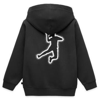 Handball Handballspielerin Damen Handballerin - Kinder Premium Organic Zip Hoodie - Schwarz - Hinten - AI Model Kid Male (0cm)