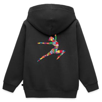 Gymnast Handstand Gymnastics Ladies Girls Gymnastics - Kids Premium Organic Zip-up Hoodie - black - Back - AI Model Kid Male (0cm)
